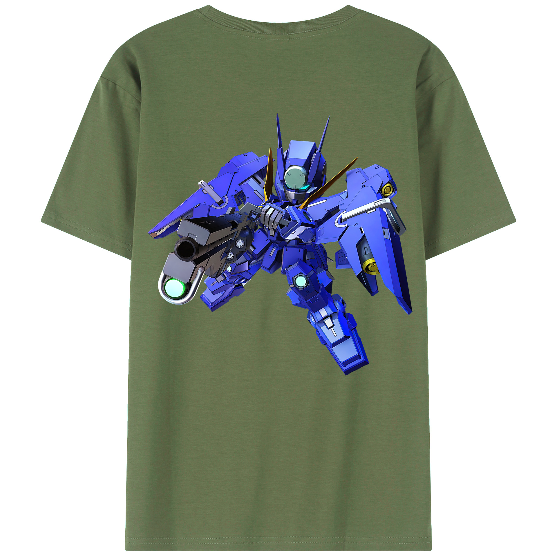 （画像用） 機動戦士ガンダム Mobile Suit Gundam 綿100％ メンズ半袖Tシャツ（バックプリント） 通気性